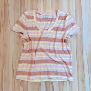 Madewell V-neck Striped T-Shirt